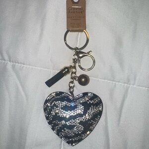 Y2k crystal avenue crystal zebra keychain